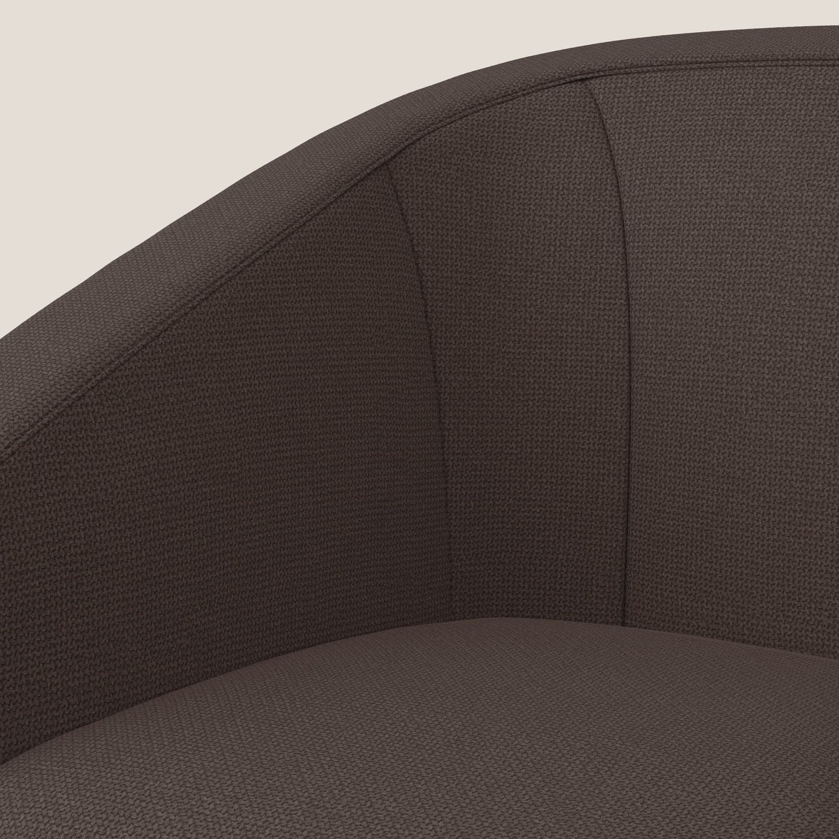 Cloe Poltroncina in tessuto smacchiabile con acqua QuickClean T08 marrone - divitt.sbs