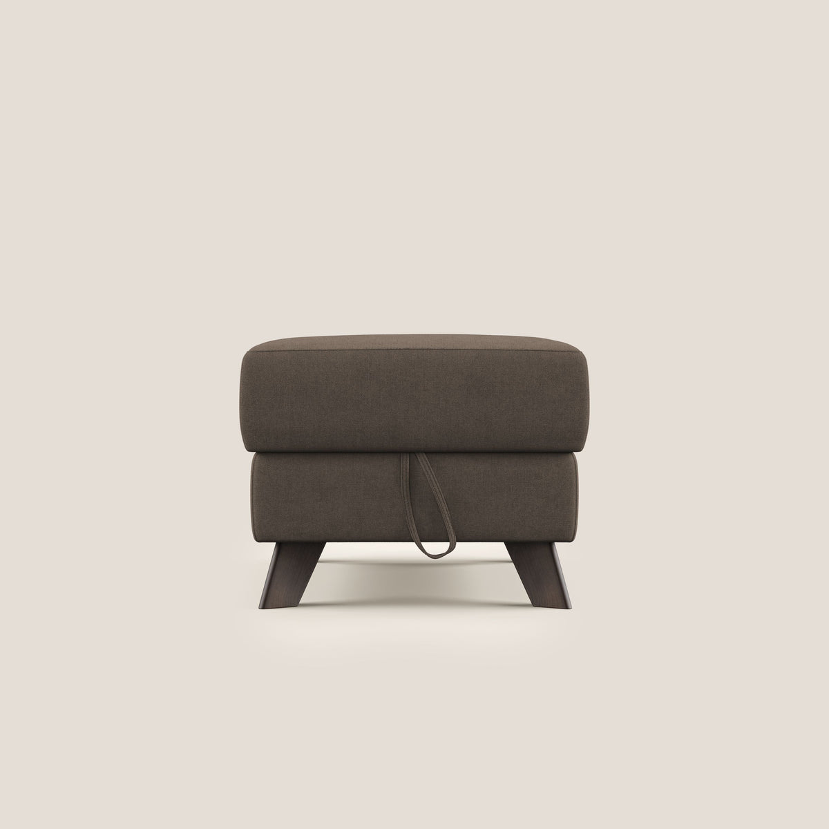 Moon Pouf contenitore e piedini alti in tessuto morbido impermeabile T02 marrone - divitt.sbs