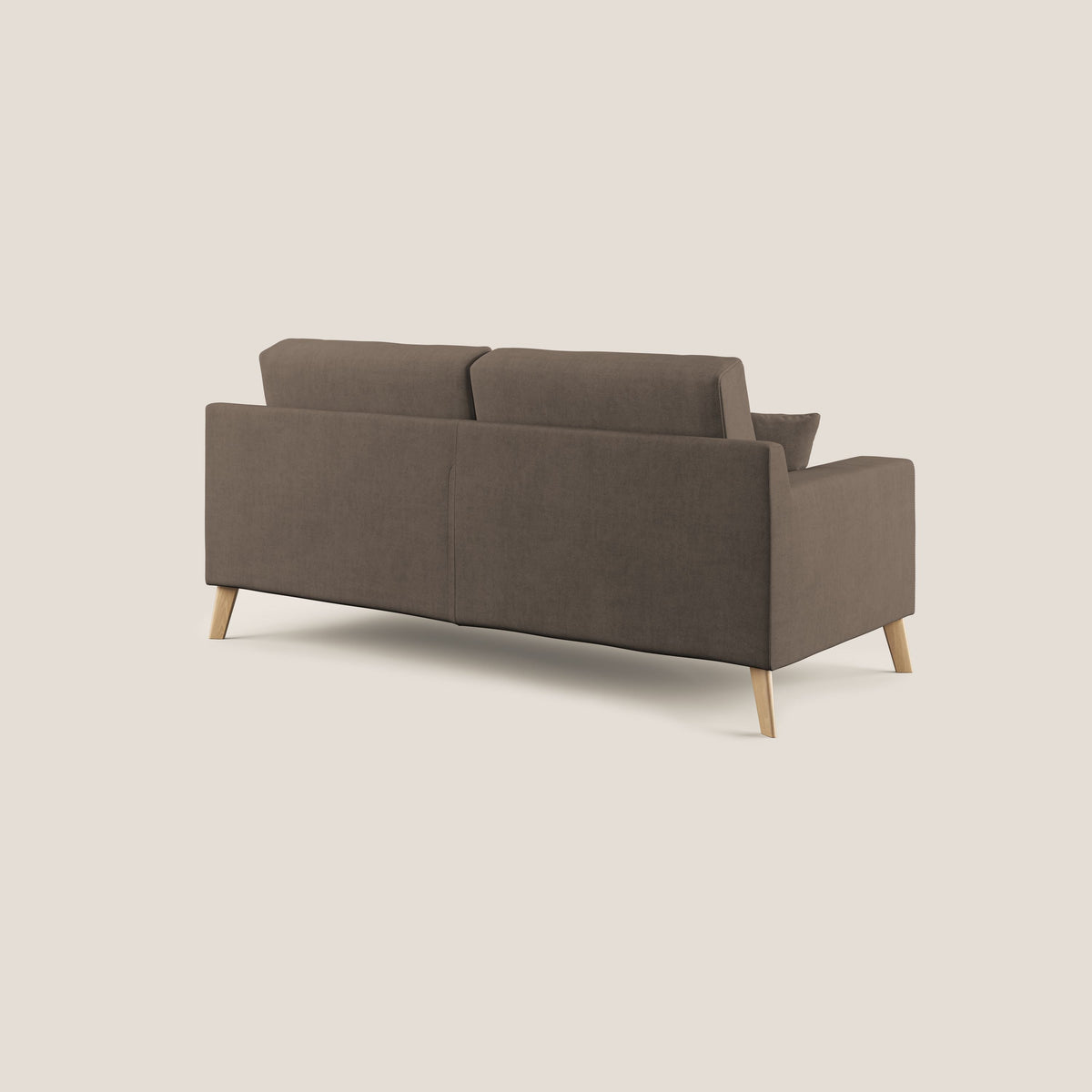 Danish divano moderno in tessuto morbido impermeabile T02 marrone - divitt.sbs