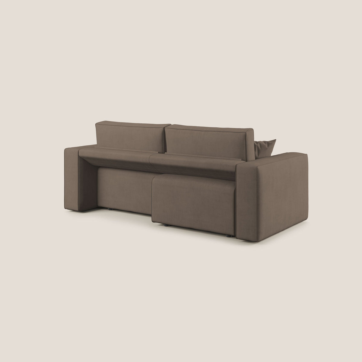 Morfeo divano con sedute estraibili in morbido tessuto impermeabile T02 marrone - divitt.sbs