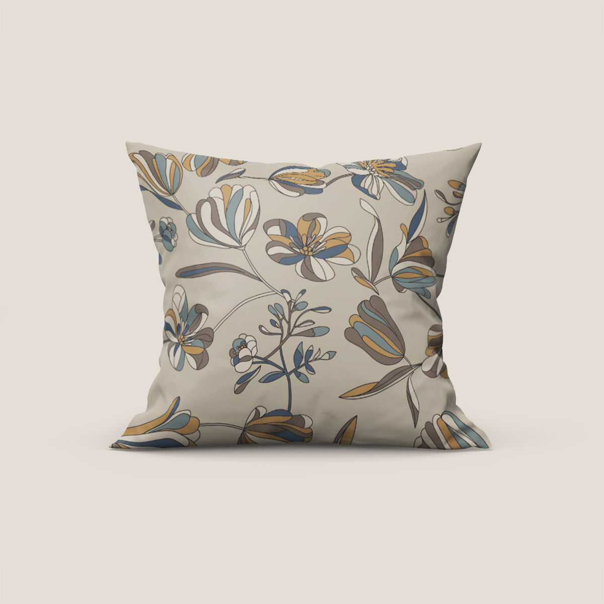 Omika collezione cuscini a fantasie multicolor in velluto impermeabile beige - divitt.sbs