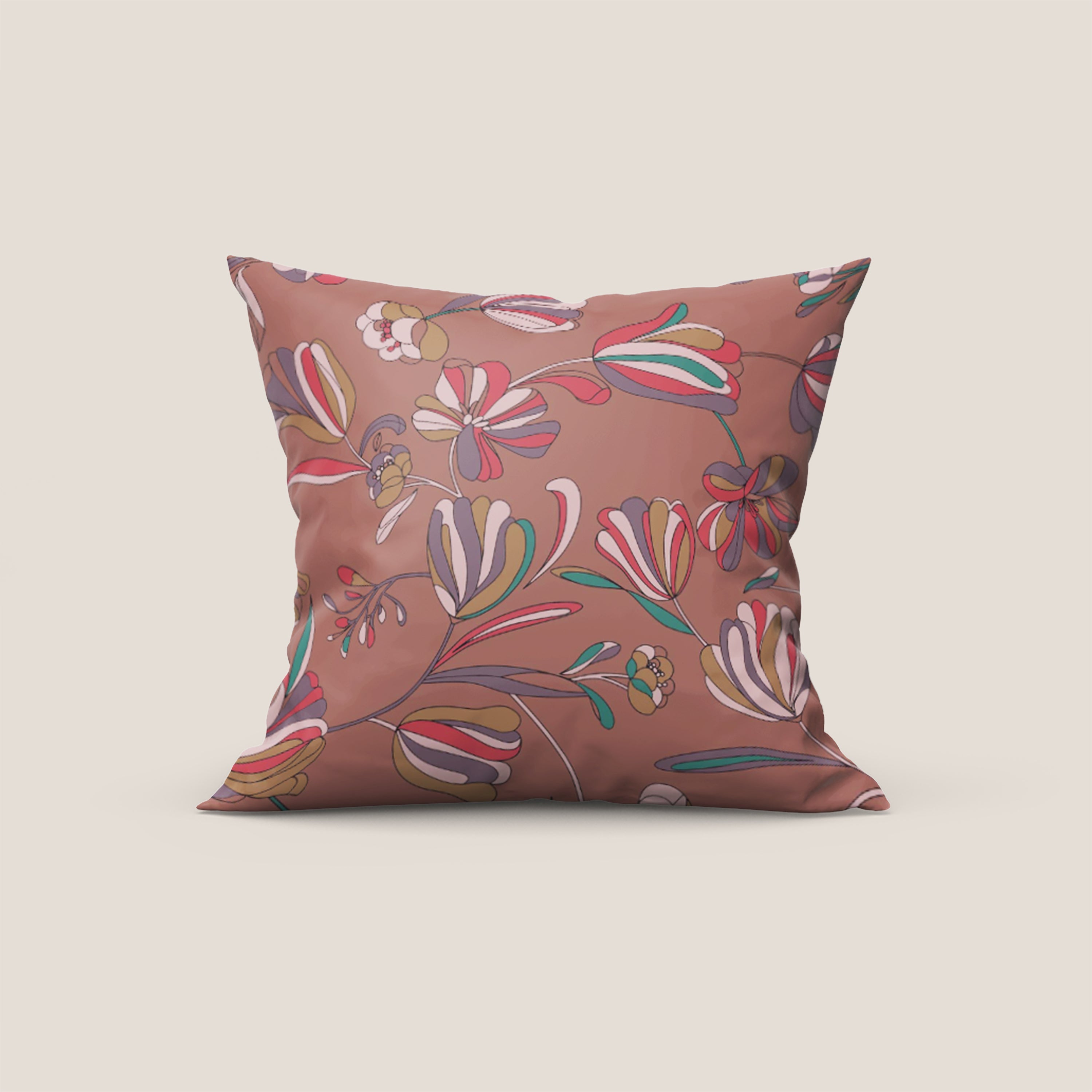 Omika collezione cuscini a fantasie multicolor in velluto impermeabile salmone - divitt.sbs