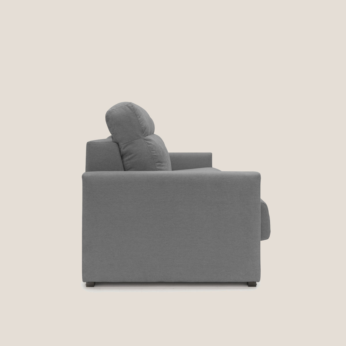 Margot Divano letto matrimoniale con schienale morbido alto in tessuto T02 grigio - divitt.sbs