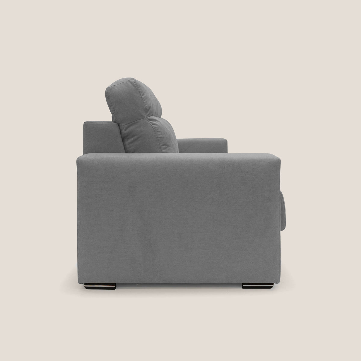 Nikita Divano letto matrimoniale con schienale morbido alto e rivestimento T02 grigio - divitt.sbs