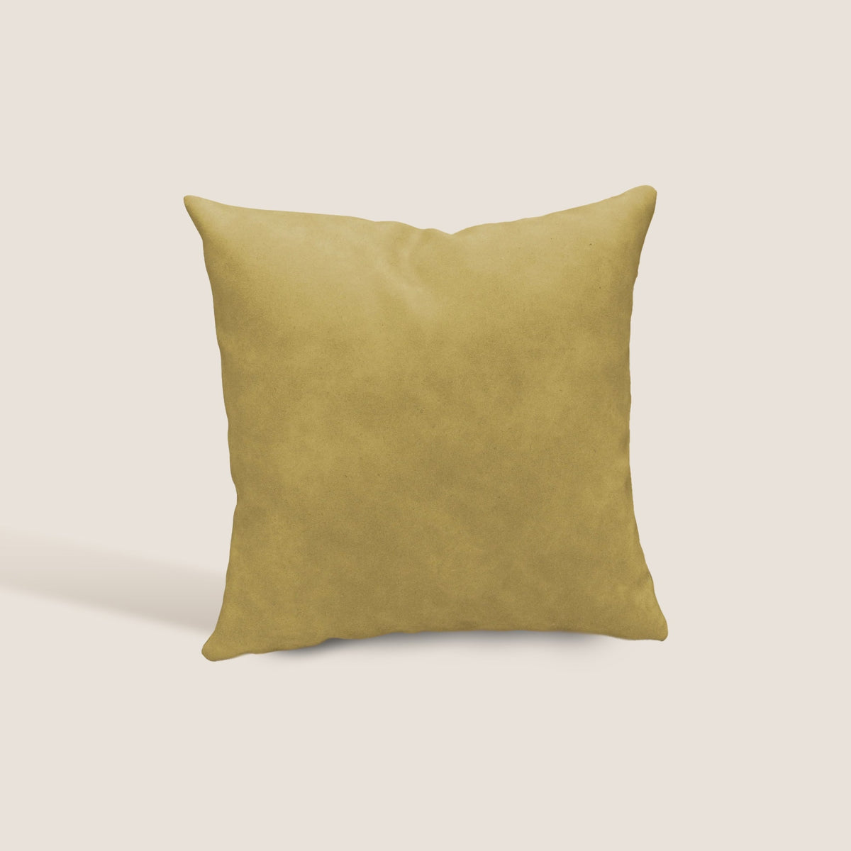 Atlanta cuscino quadrato disponibile in diversi colori realizzato in ecopelle primofiore giallo - divitt.sbs