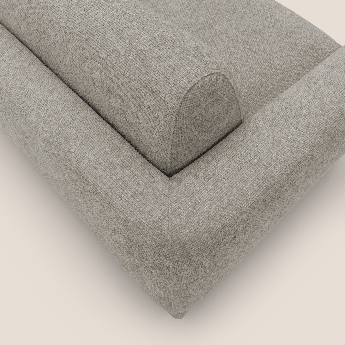 Happy Divano letto matrimoniale con materasso h18 cm in tessuto impermeabile T10 tortora - divitt.sbs