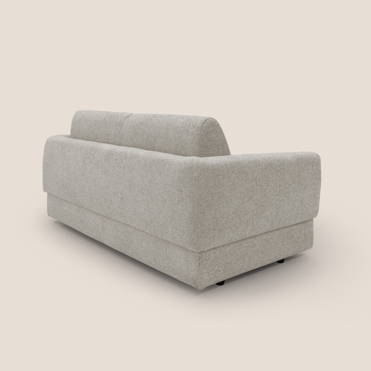 Happy Divano letto matrimoniale con materasso h18 cm in tessuto impermeabile T10 panna - divitt.sbs