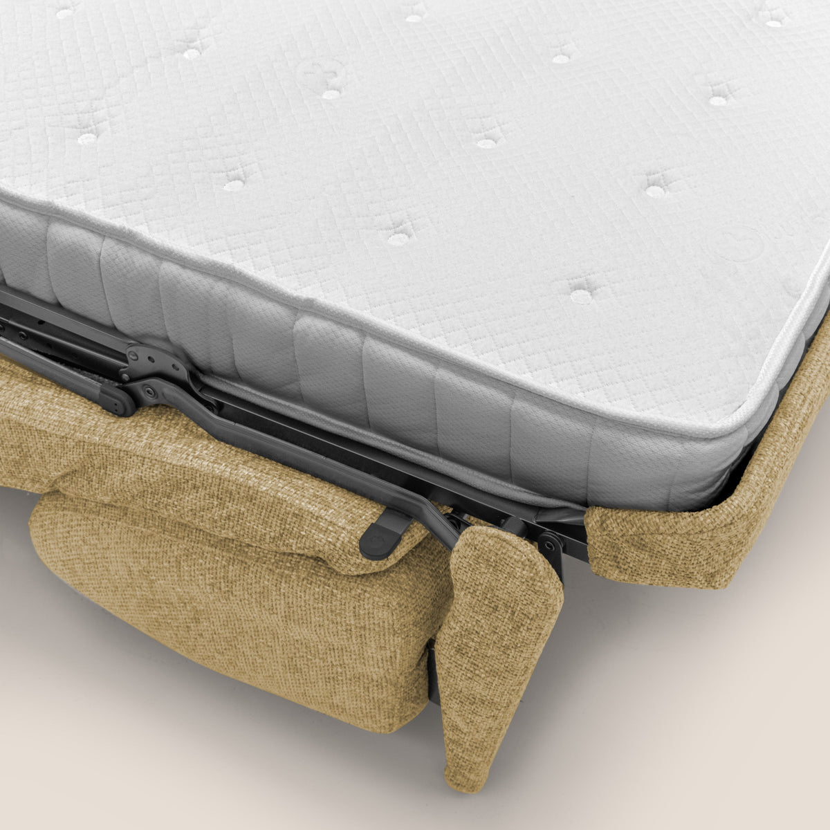 Happy Divano letto matrimoniale con materasso h18 cm in tessuto impermeabile T10 giallo - divitt.sbs