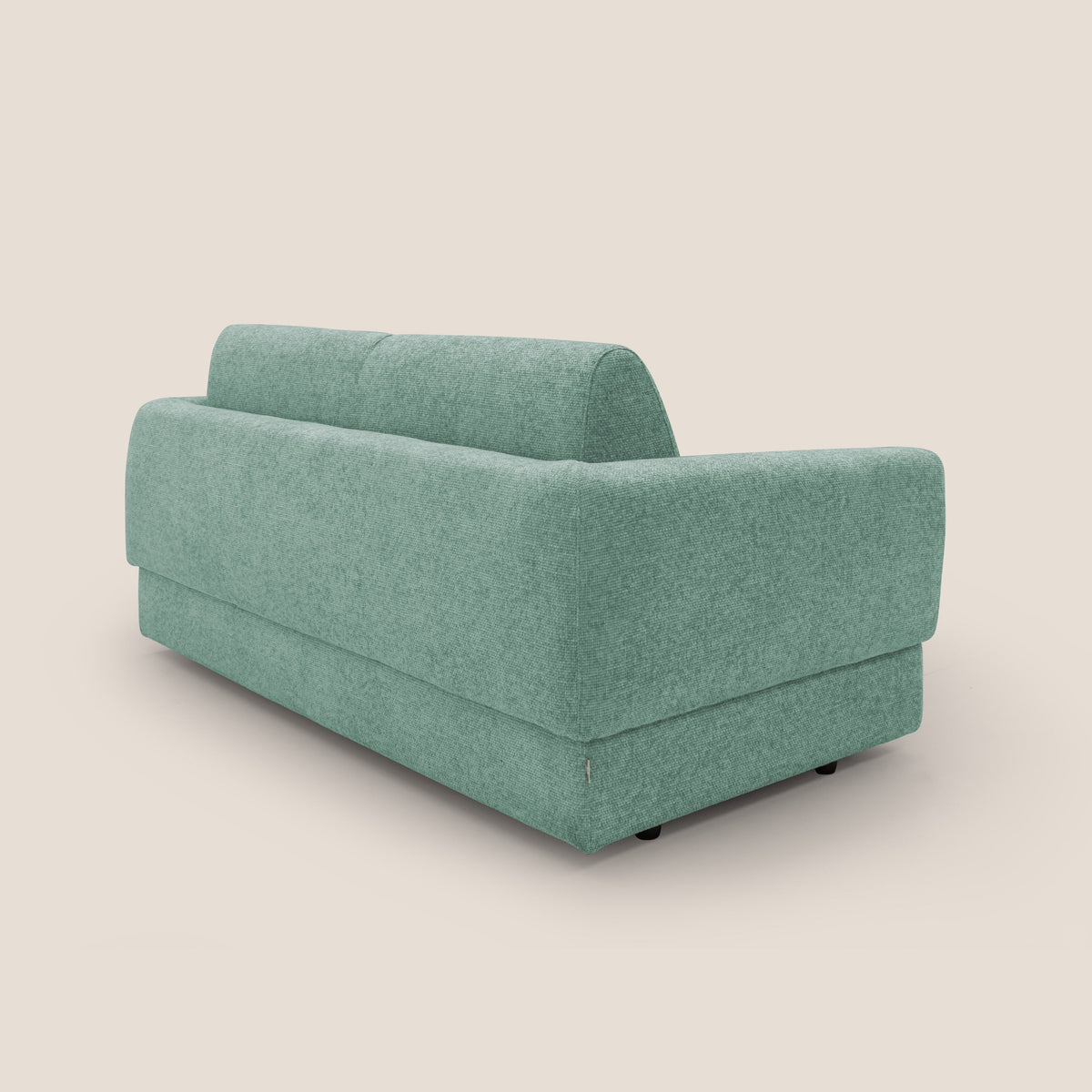 Happy Divano letto matrimoniale con materasso h18 cm in tessuto impermeabile T10 salvia - divitt.sbs