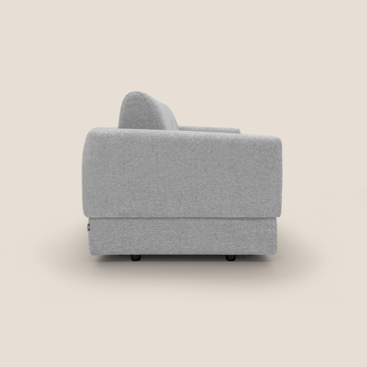 Happy Divano letto matrimoniale con materasso h18 cm in tessuto impermeabile T10 grigio chiaro - divitt.sbs