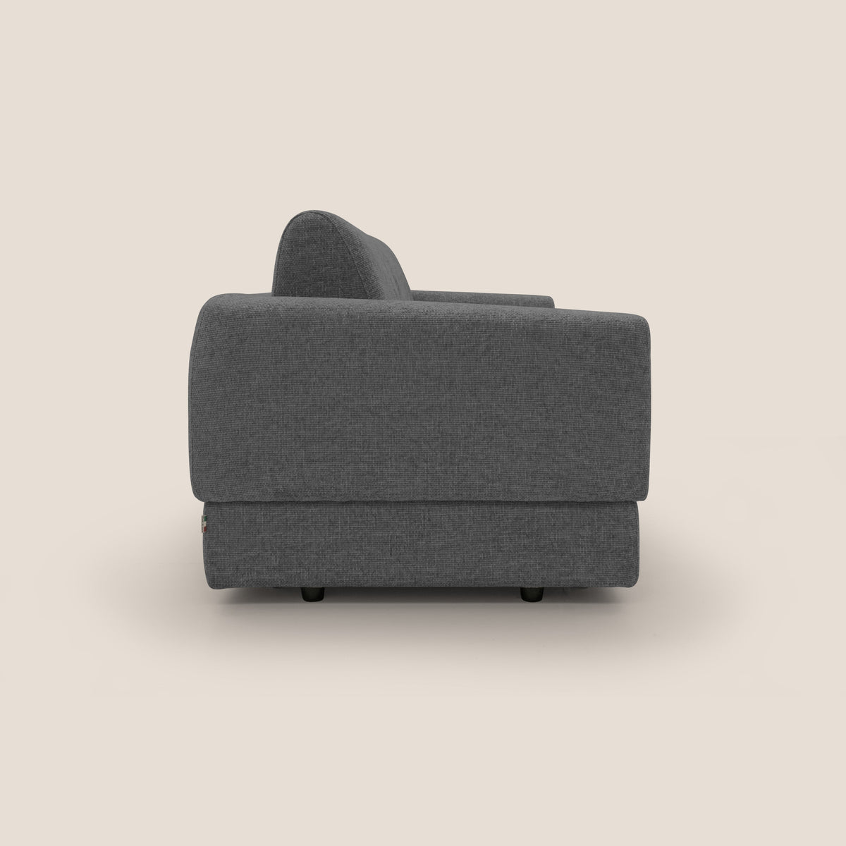 Happy Divano letto matrimoniale con materasso h18 cm in tessuto impermeabile T10 antracite - divitt.sbs
