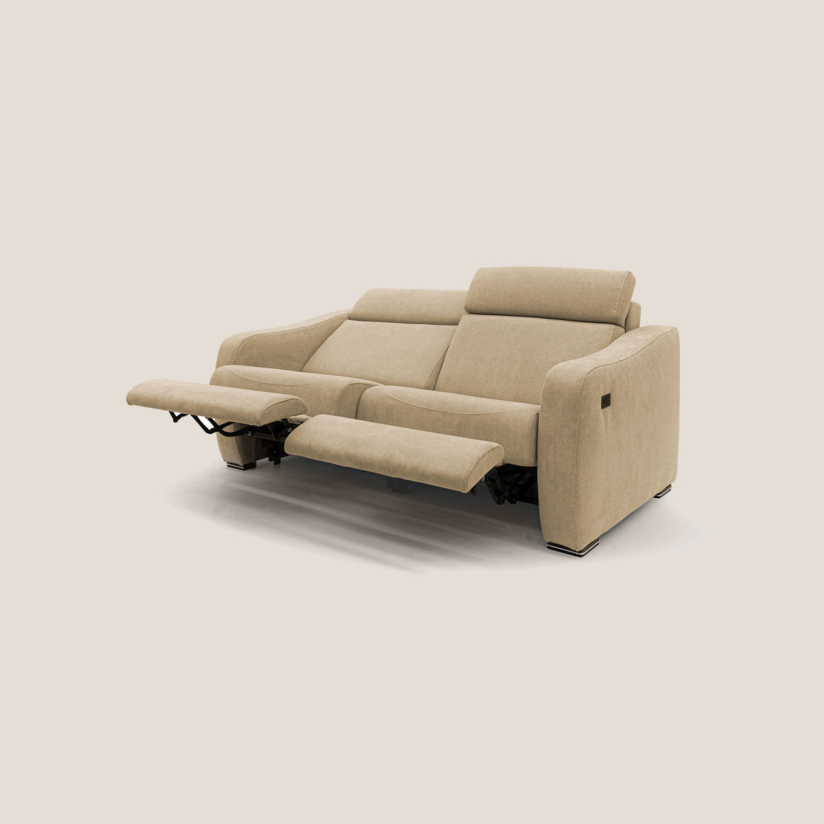 Gummy Divano con meccanismo relax elettrico beige - divitt.sbs