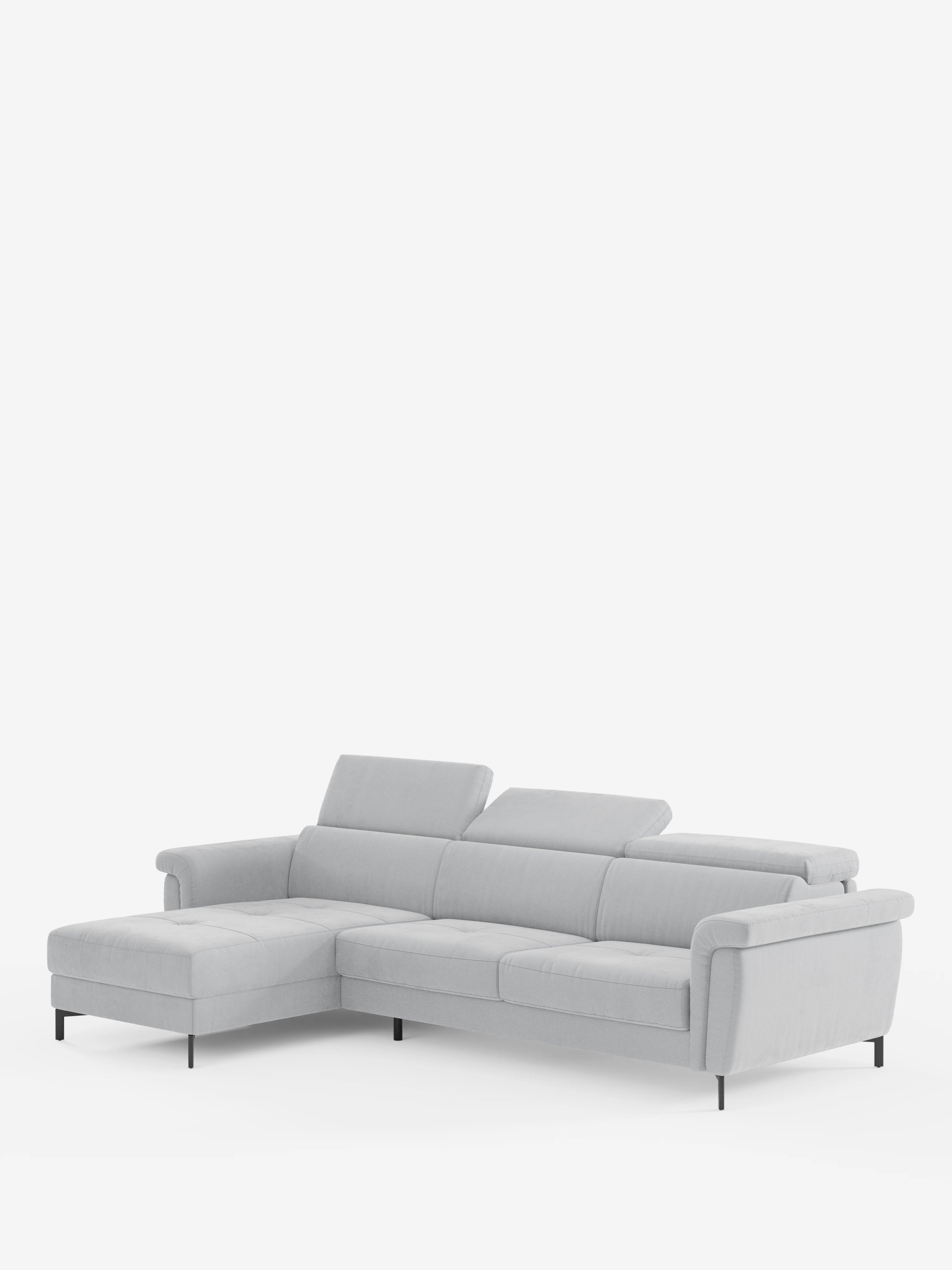 Capri sofá cama esquinero con chaise longue con canapé y reposacabezas reclinables -en tejido antimanchas elegante T30