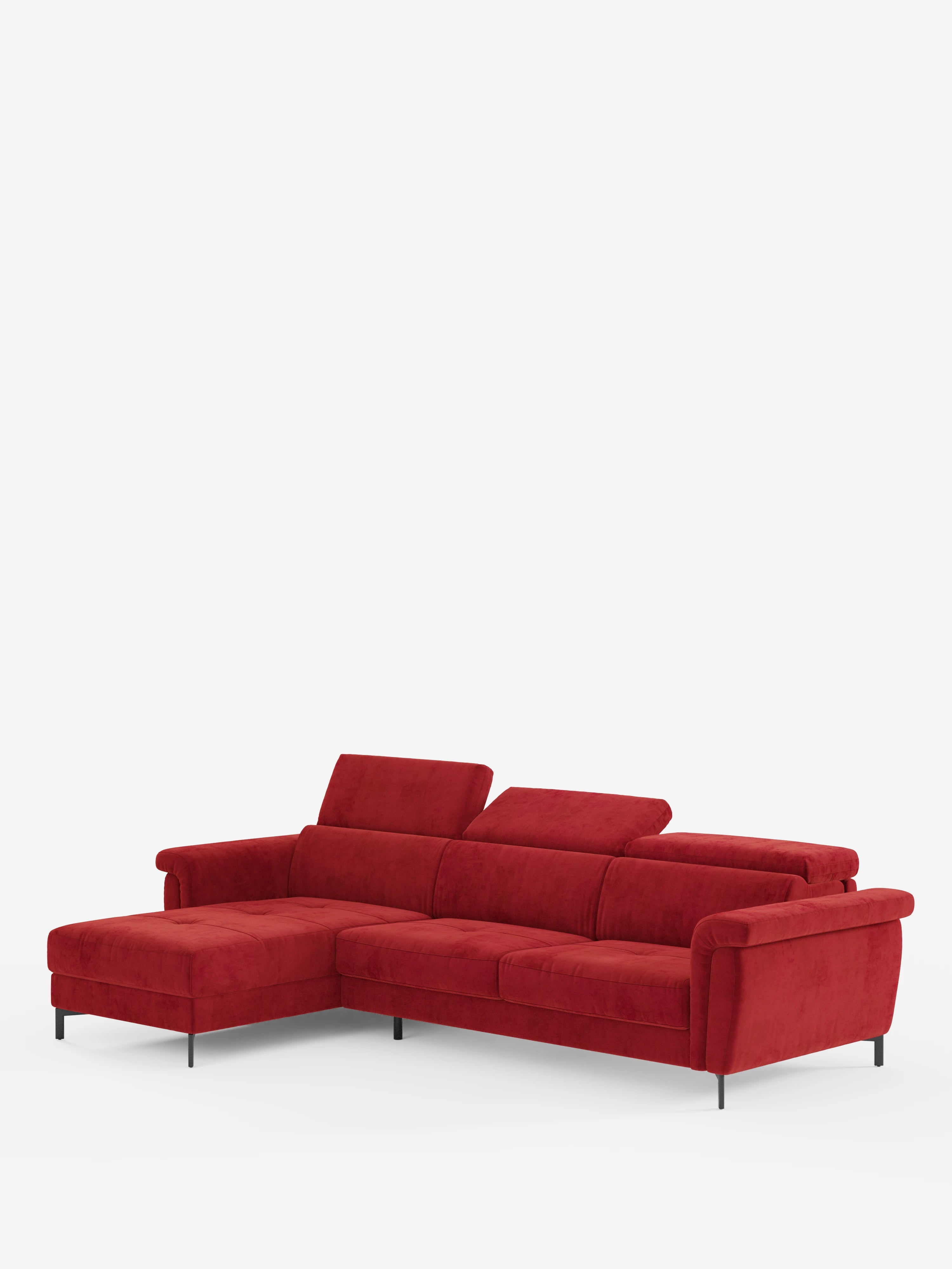 Capri sofá cama esquinero con chaise longue con canapé y reposacabezas reclinables -en tejido antimanchas elegante T30