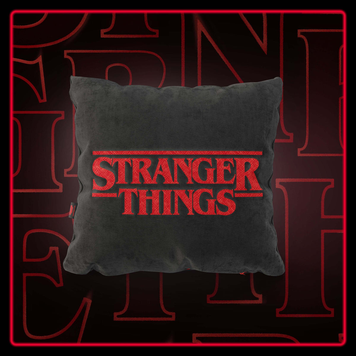 Cuscino Stranger Things Limited Edition con Ricamo – tessuto smacchiabile 45x45 antracite - divitt.sbs