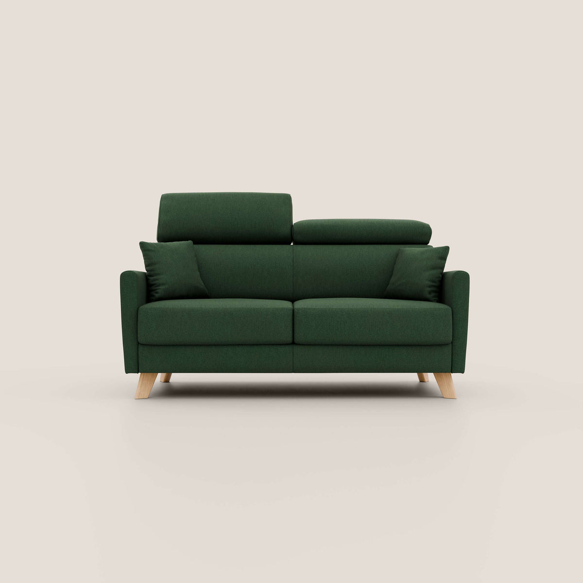 Francy divano letto matrimoniale con poggiatesta regolabili in tessuto impermeabile e smacchiabile T17 - divitt.sbs
