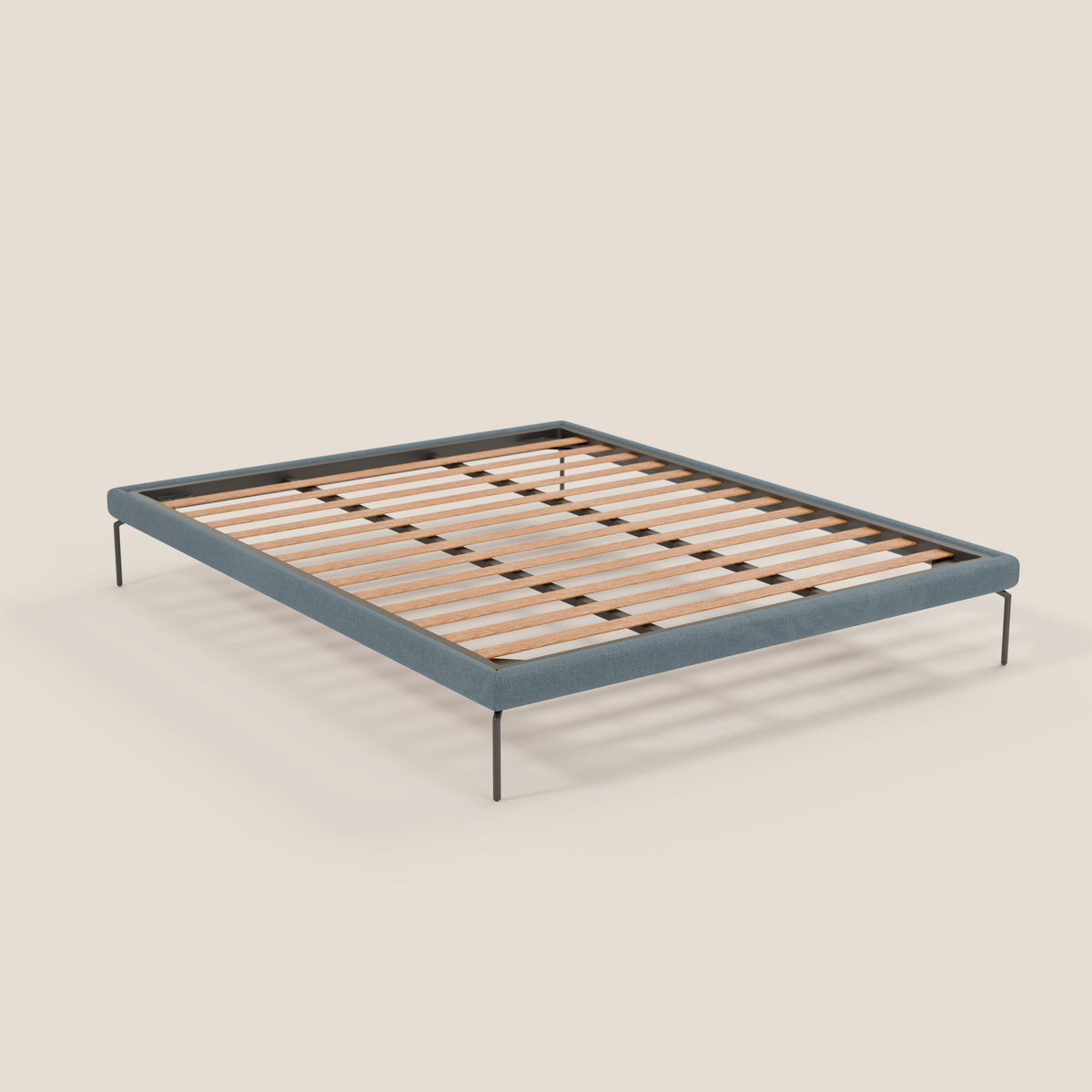 Ring sommier sfoderabile con piedi alti 24 cm in tessuto impermeabile T14 carta da zucchero - divitt.sbs