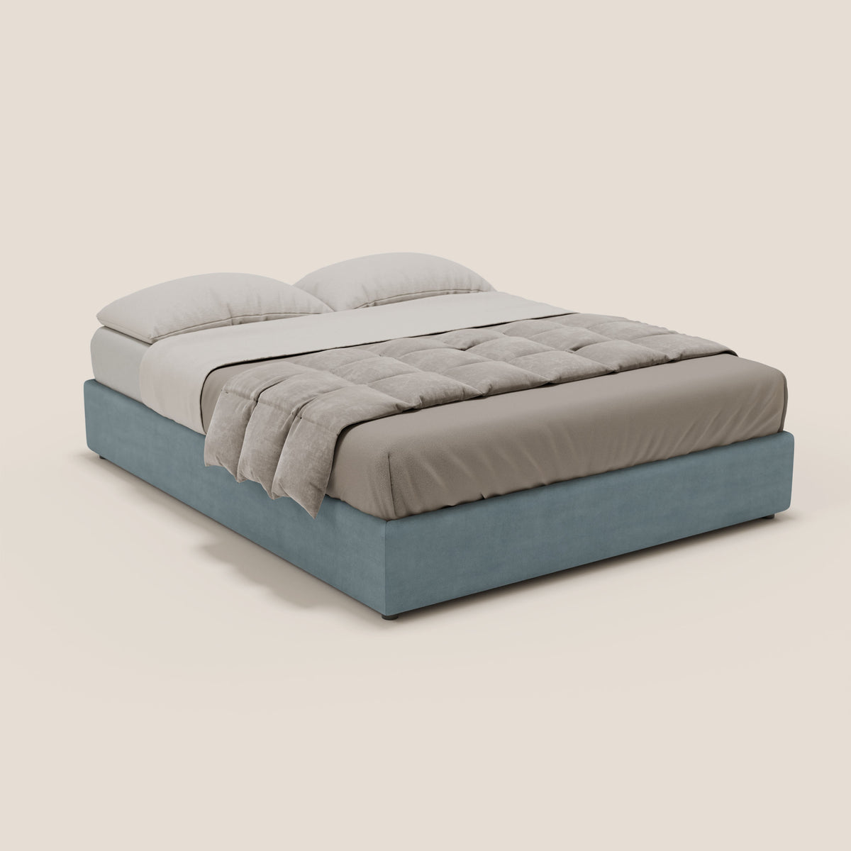 Ina sommier con ampio contenitore in microfibra smacchiabile ed impermeabile T11 - divitt.sbs