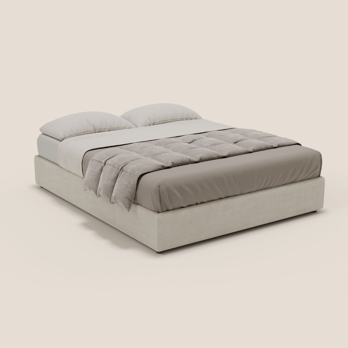 Ina sommier con ampio contenitore in microfibra smacchiabile ed impermeabile T11 - divitt.sbs