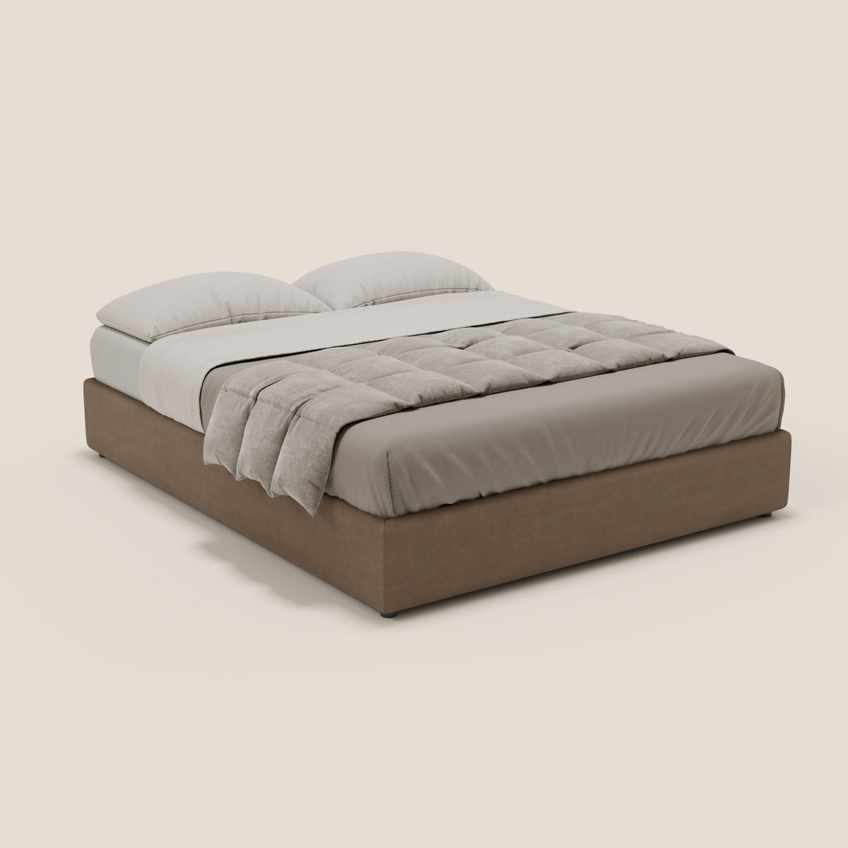 Ina sommier con ampio contenitore in microfibra smacchiabile ed impermeabile T11 - divitt.sbs