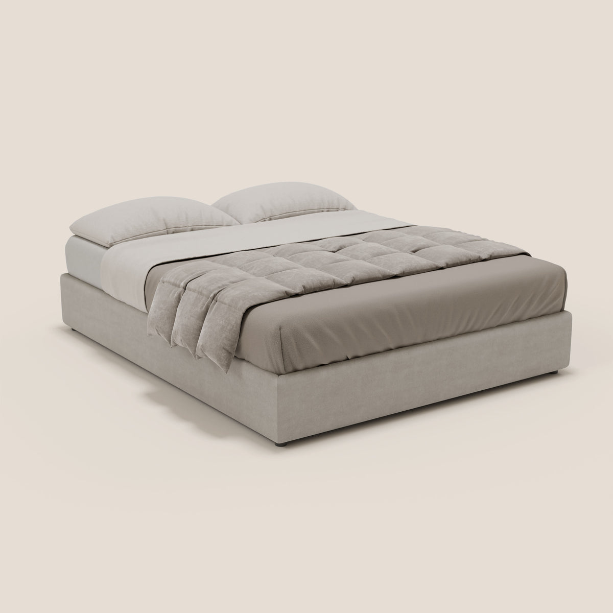 Ina sommier con ampio contenitore in microfibra smacchiabile ed impermeabile T11 - divitt.sbs