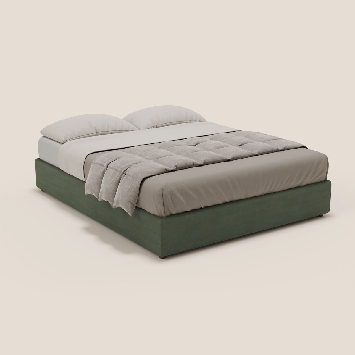 Ina sommier con ampio contenitore in microfibra smacchiabile ed impermeabile T11 - divitt.sbs