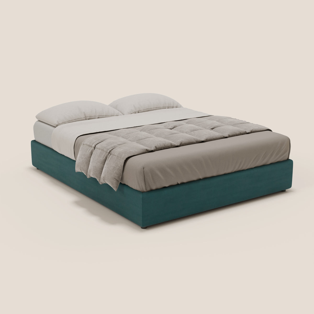Ina sommier con ampio contenitore in microfibra smacchiabile ed impermeabile T11 - divitt.sbs