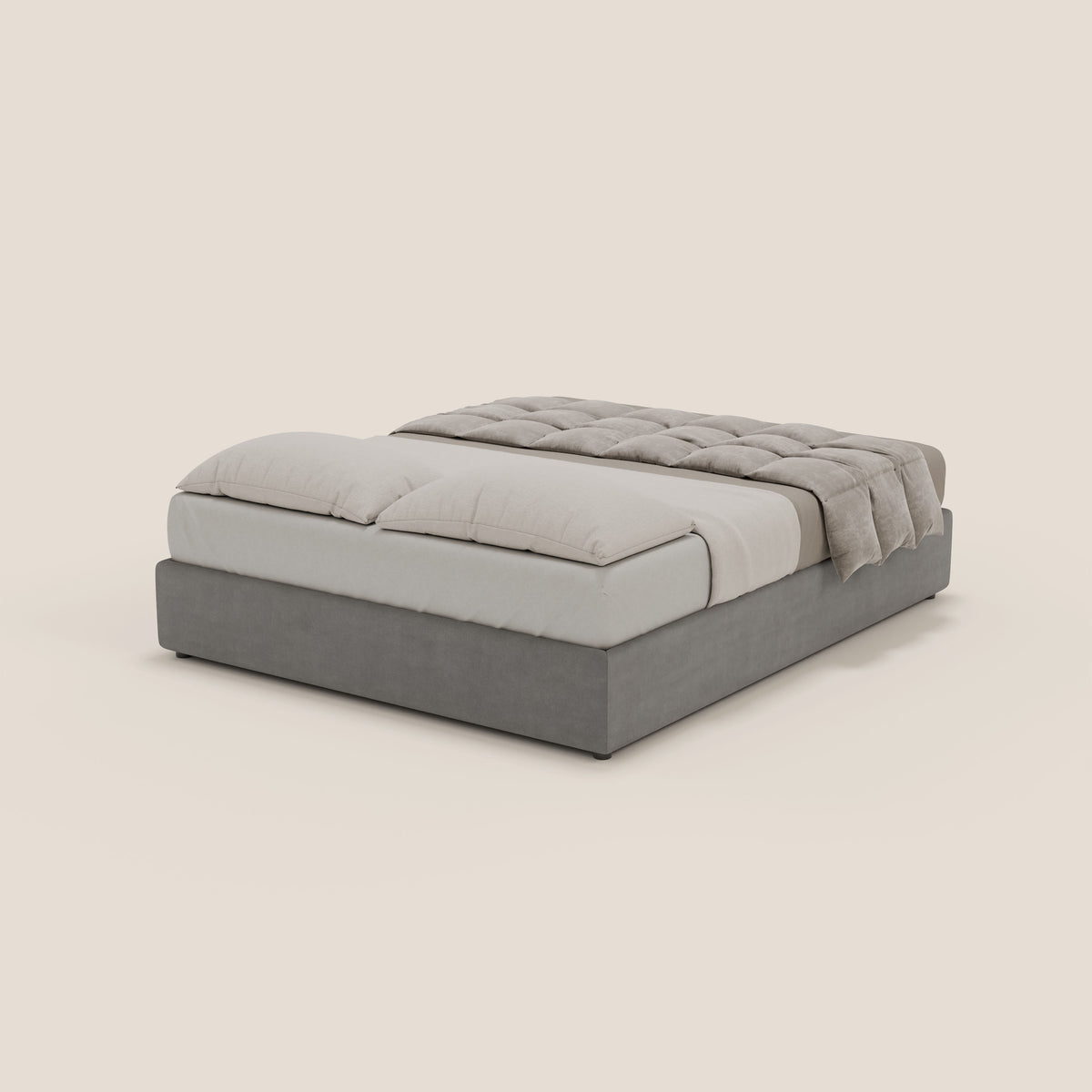 Ina sommier con ampio contenitore in microfibra smacchiabile ed impermeabile T11 - divitt.sbs