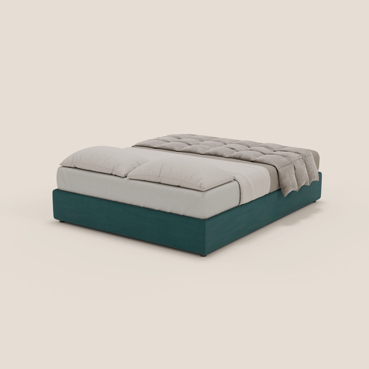 Ina sommier con ampio contenitore in microfibra smacchiabile ed impermeabile T11 - divitt.sbs