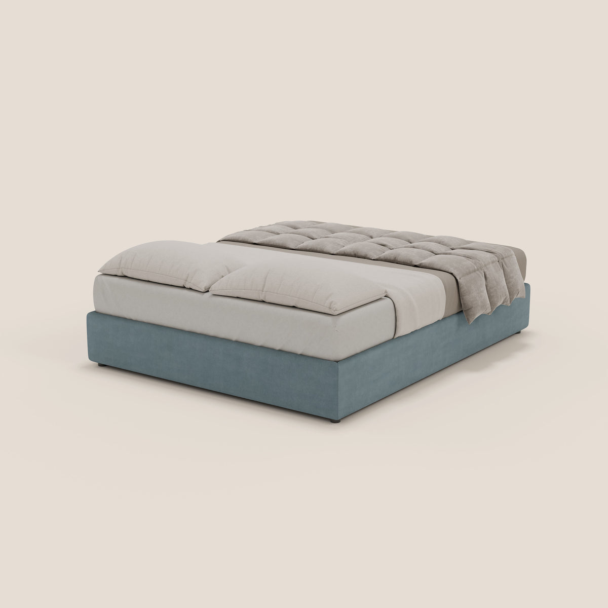 Ina sommier con ampio contenitore in microfibra smacchiabile ed impermeabile T11 - divitt.sbs
