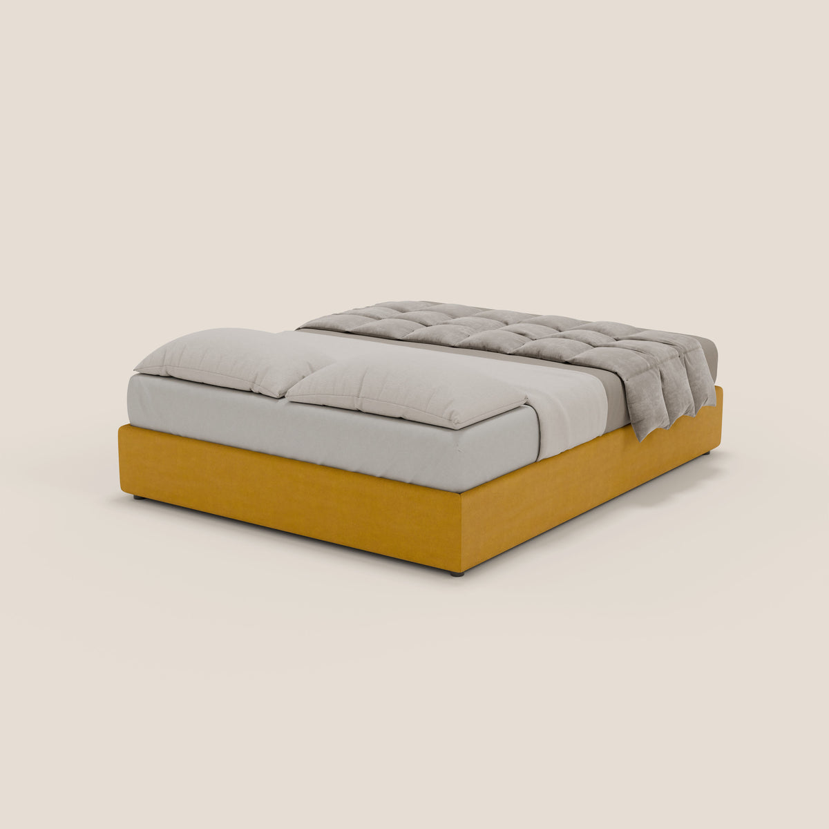 Ina sommier con ampio contenitore in microfibra smacchiabile ed impermeabile T11 - divitt.sbs