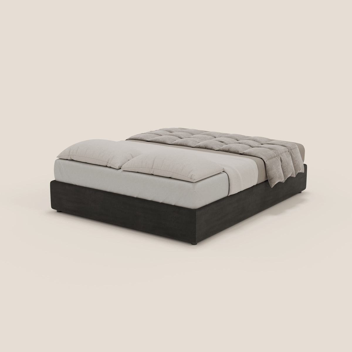 Ina sommier con ampio contenitore in microfibra smacchiabile ed impermeabile T11 - divitt.sbs