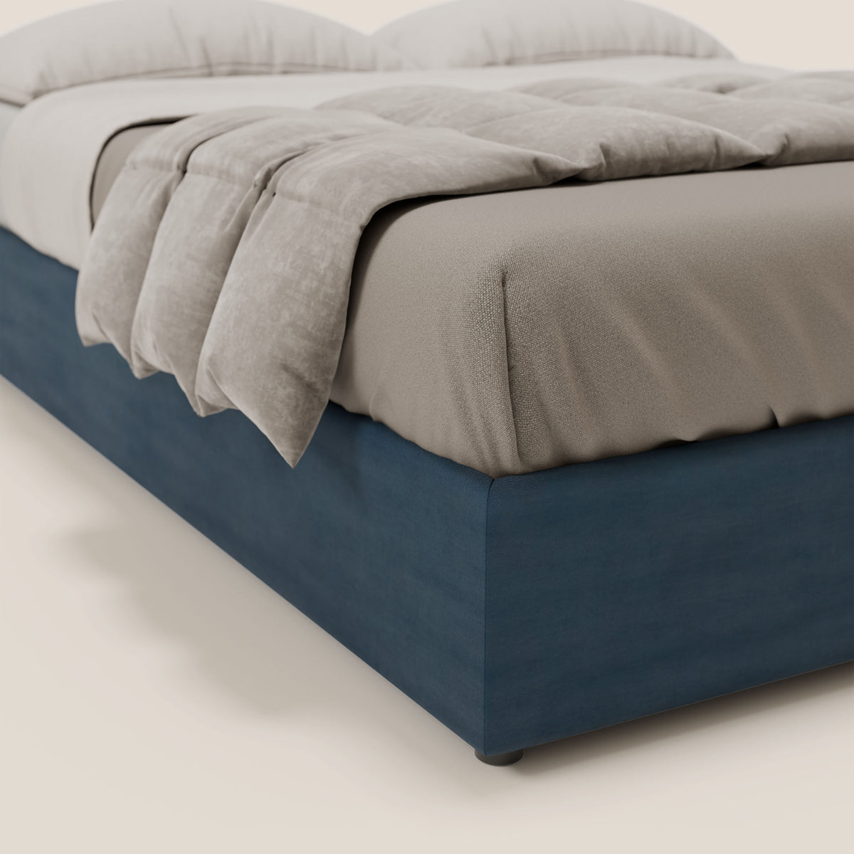 Ina sommier con ampio contenitore in microfibra smacchiabile ed impermeabile T11 - divitt.sbs