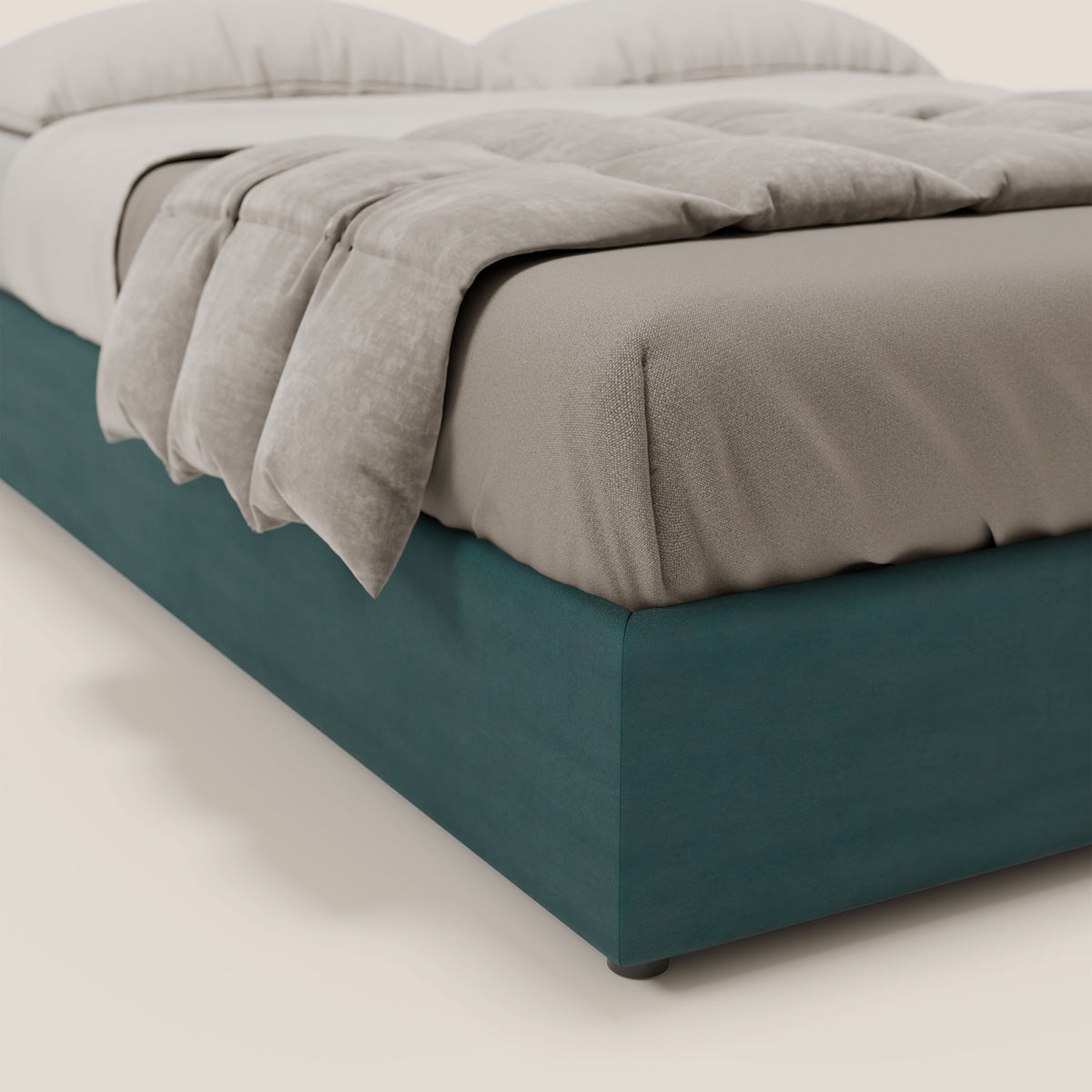 Ina sommier con ampio contenitore in microfibra smacchiabile ed impermeabile T11 - divitt.sbs