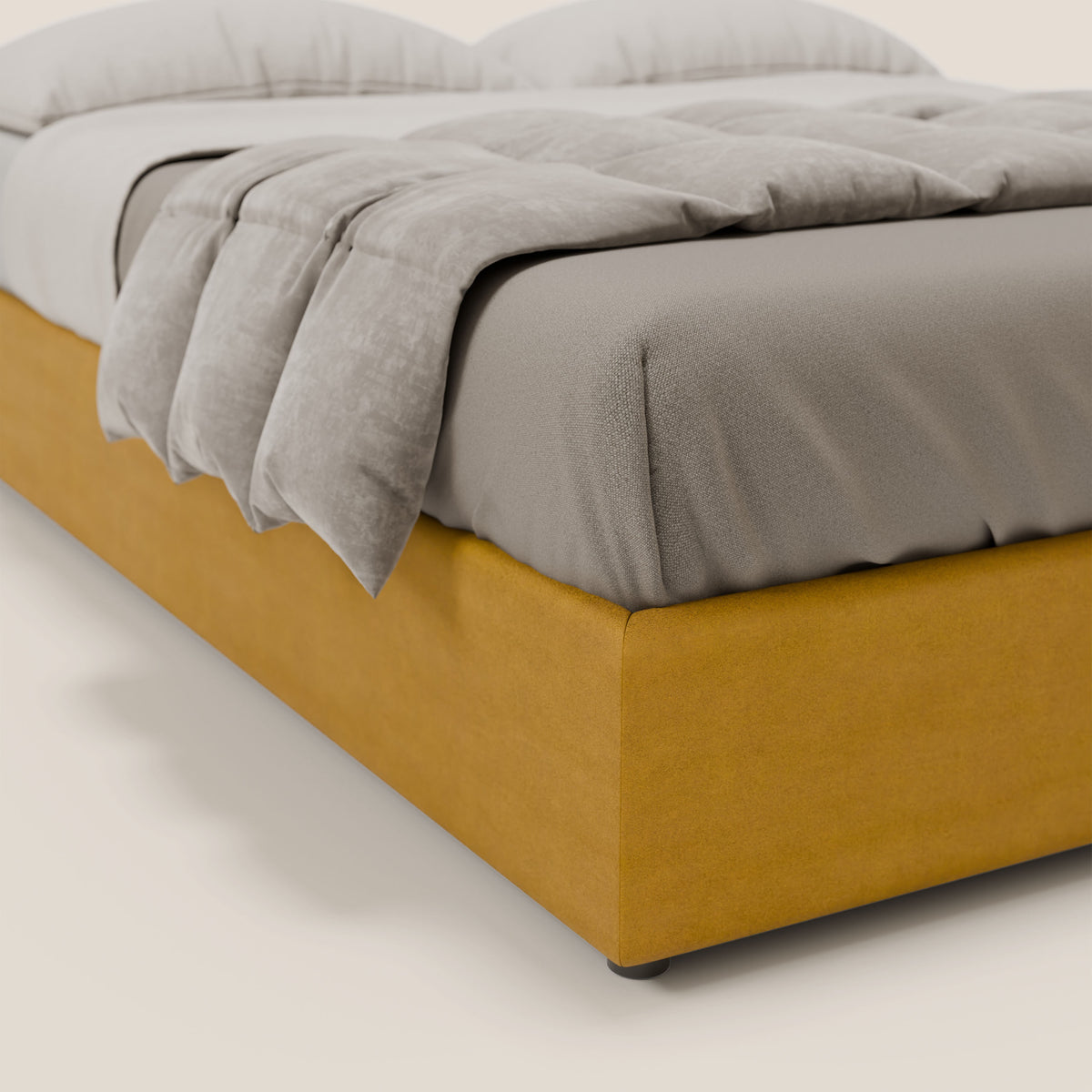 Ina sommier con ampio contenitore in microfibra smacchiabile ed impermeabile T11 - divitt.sbs