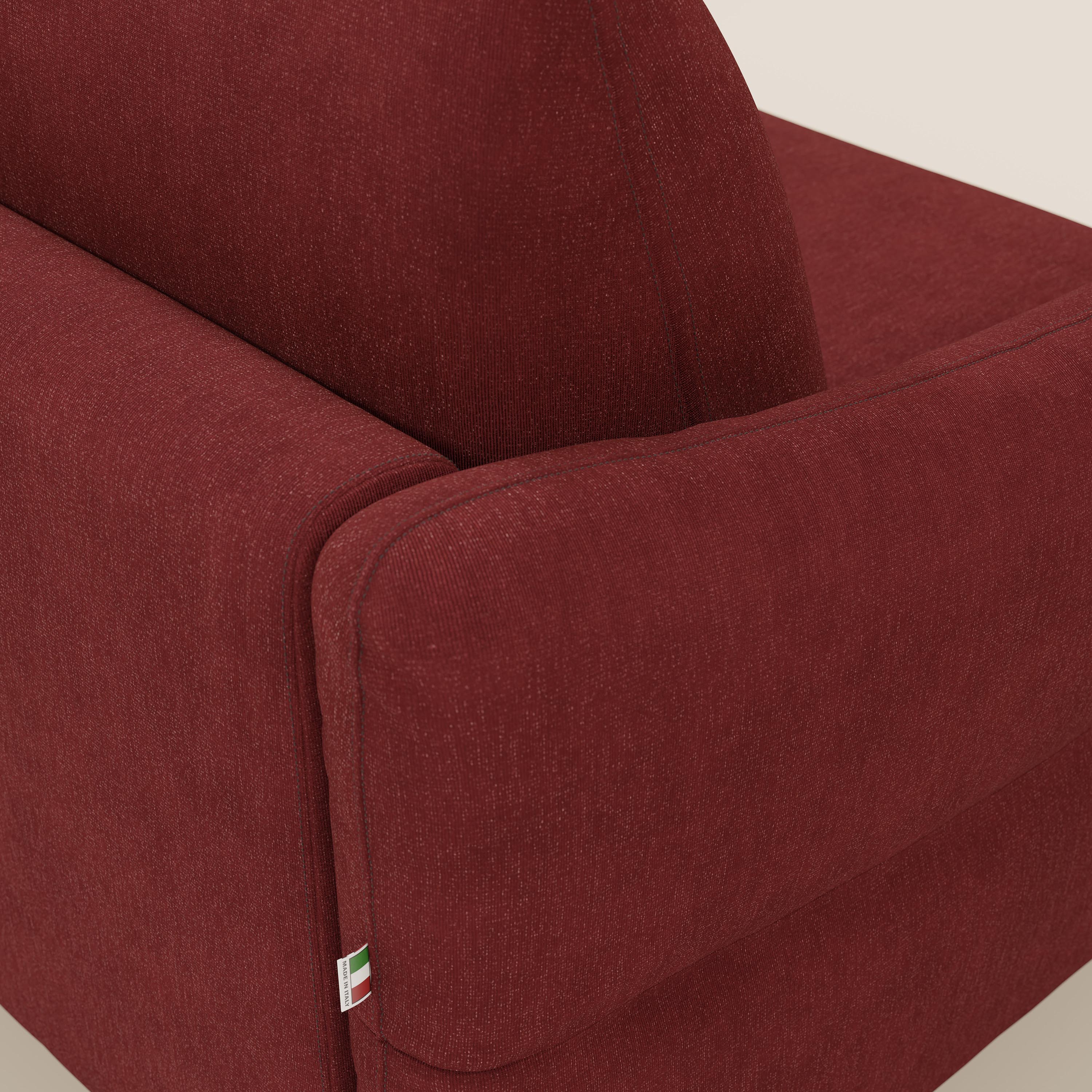 Dalia divano letto angolare con materasso alto 18 cm piedini alti e penisola contenitore in tessuto smacchiabile T17 - divitt.sbs