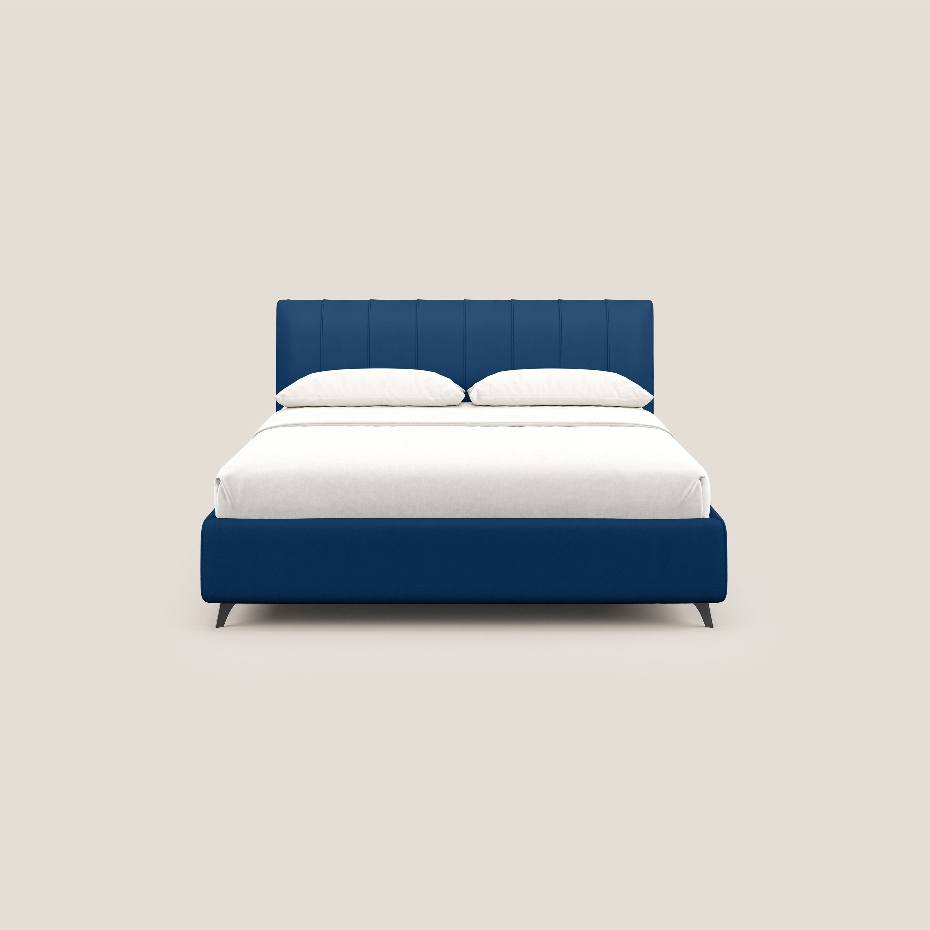 Bogart letto imbottito contenitore completamente sfoderabile in microfibra smacchiabile T11 blu - divitt.sbs