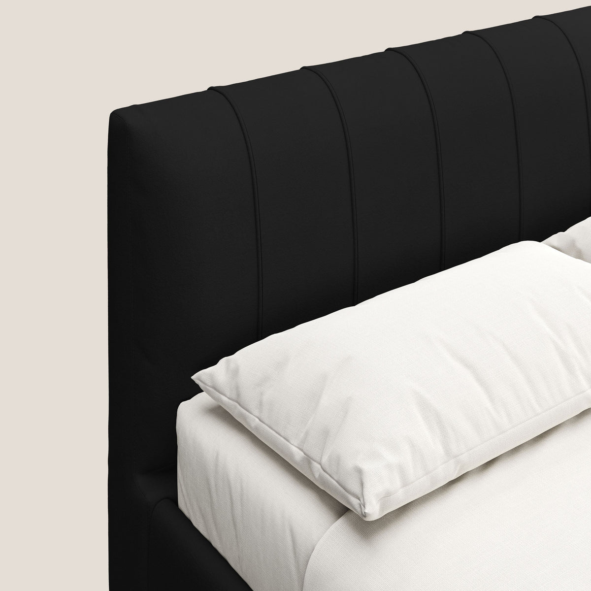 Bogart letto imbottito contenitore completamente sfoderabile in microfibra smacchiabile T11 nero - divitt.sbs