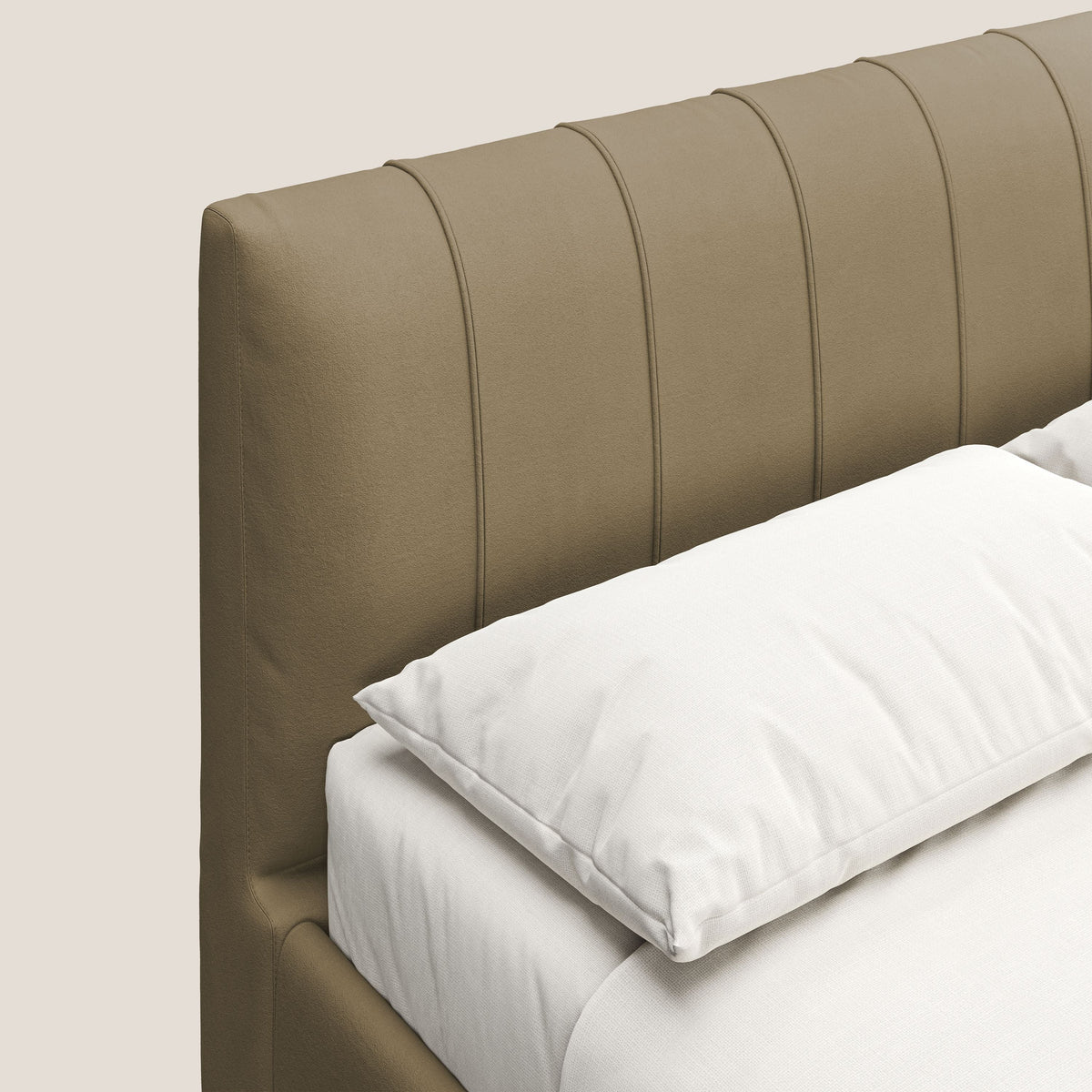 Bogart letto imbottito contenitore completamente sfoderabile in microfibra smacchiabile T11 beige - divitt.sbs