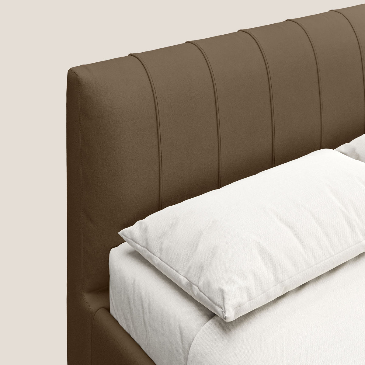 Bogart letto imbottito contenitore completamente sfoderabile in microfibra smacchiabile T11 marrone - divitt.sbs