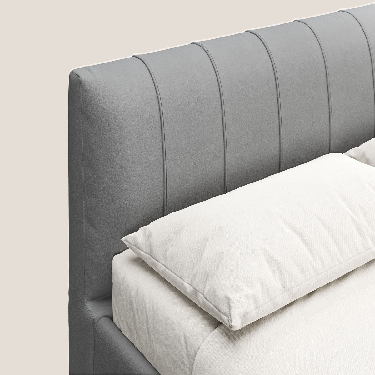 Bogart letto imbottito contenitore completamente sfoderabile in microfibra smacchiabile T11 grigio - divitt.sbs