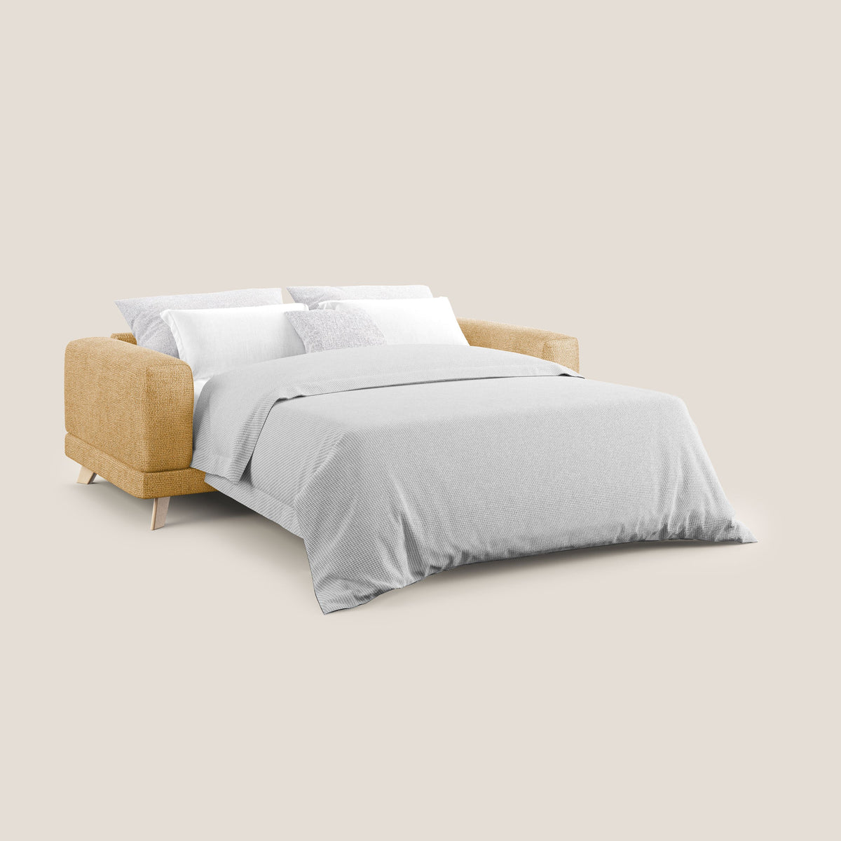 Castiel divano letto matrimoniale dal design moderno in morbido tessuto impermeabile T10 - divitt.sbs