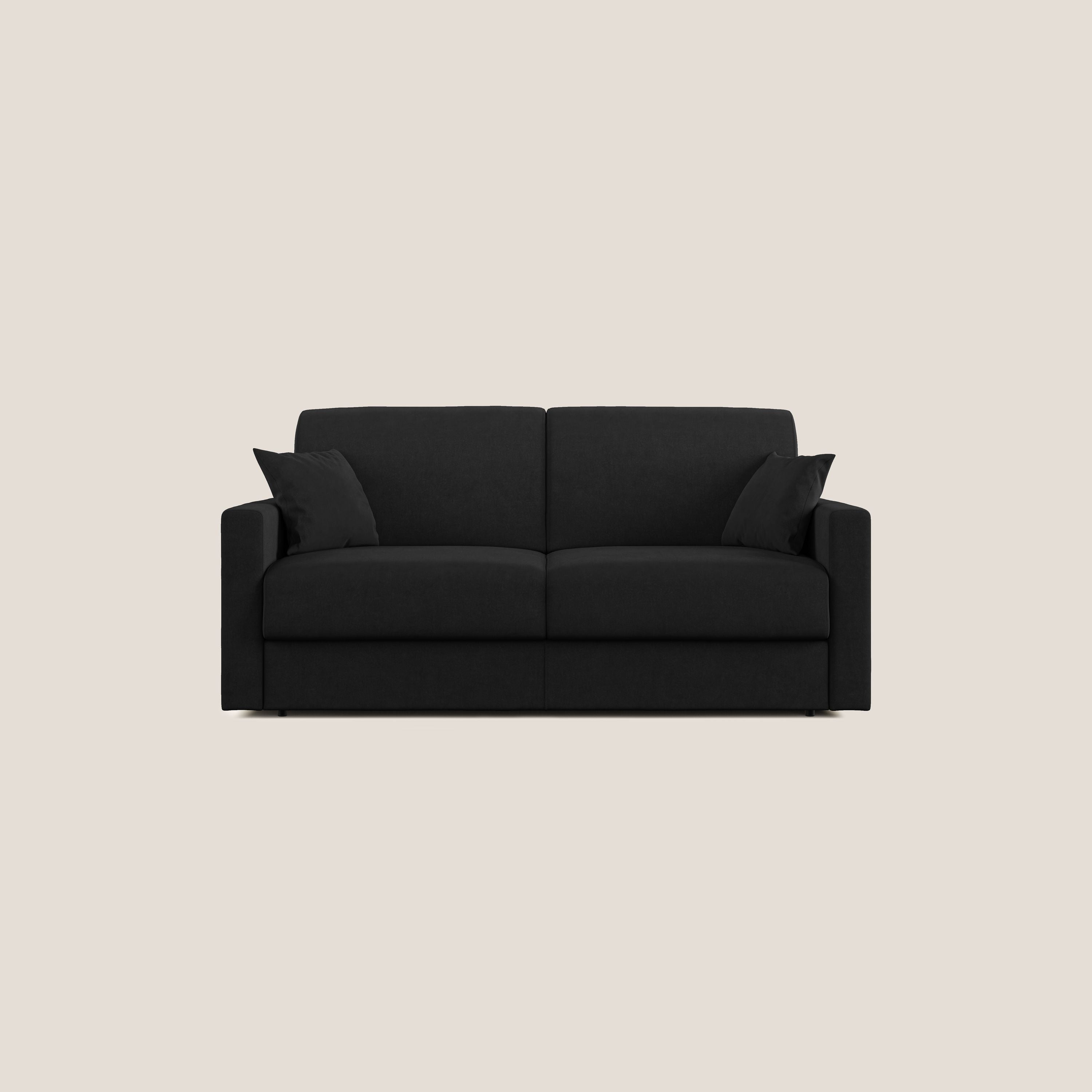 Chris Divano letto in microfibra smacchiabile T11 nero - divitt.sbs