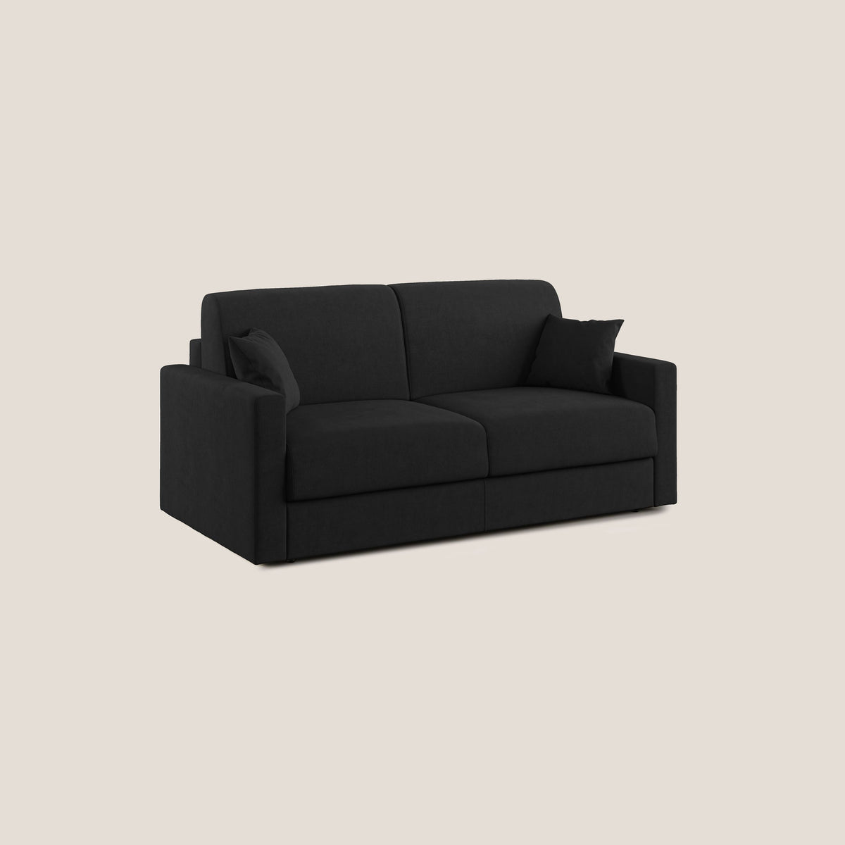 Chris Divano letto in microfibra smacchiabile T11 nero - divitt.sbs