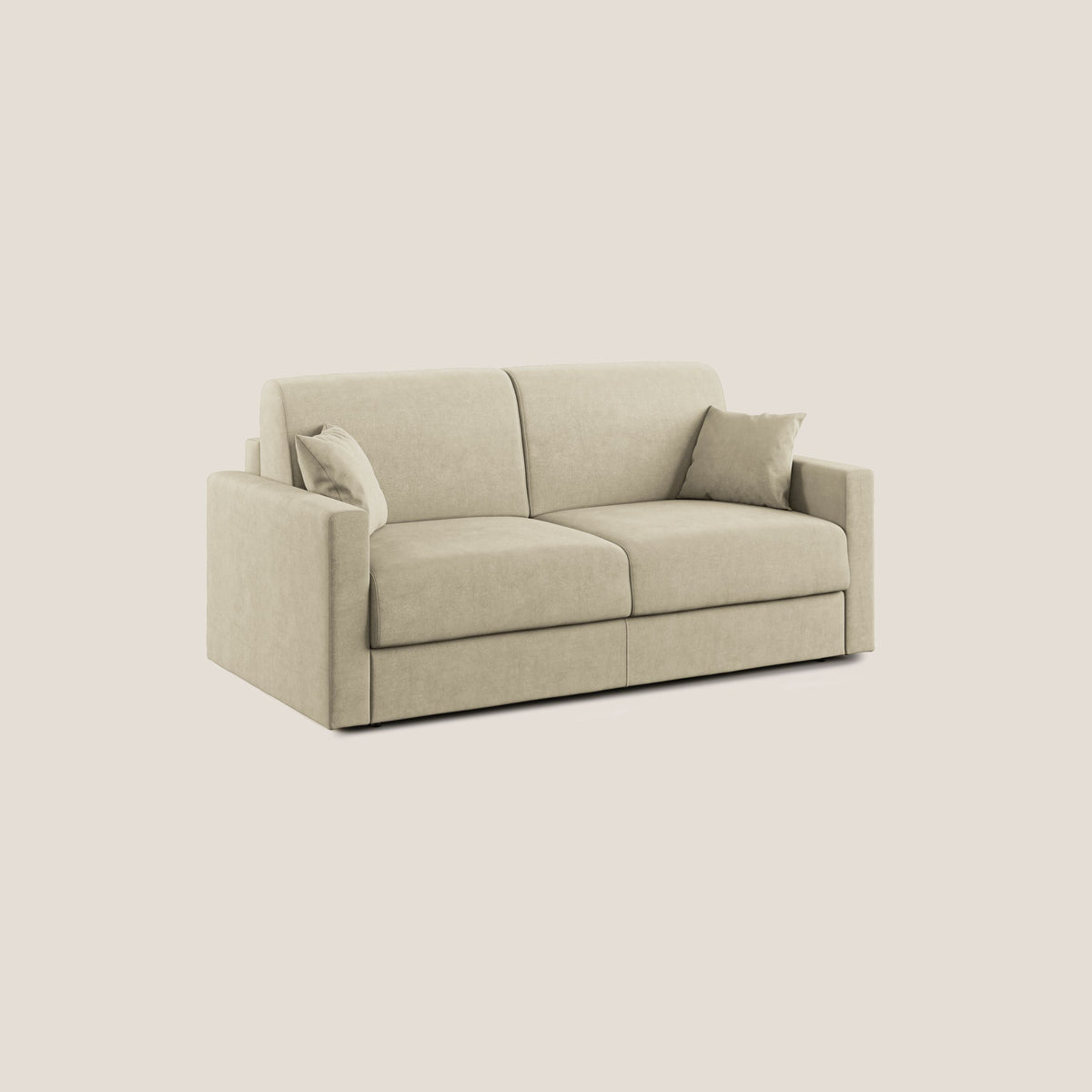 Chris Divano letto in microfibra smacchiabile T11 panna - divitt.sbs