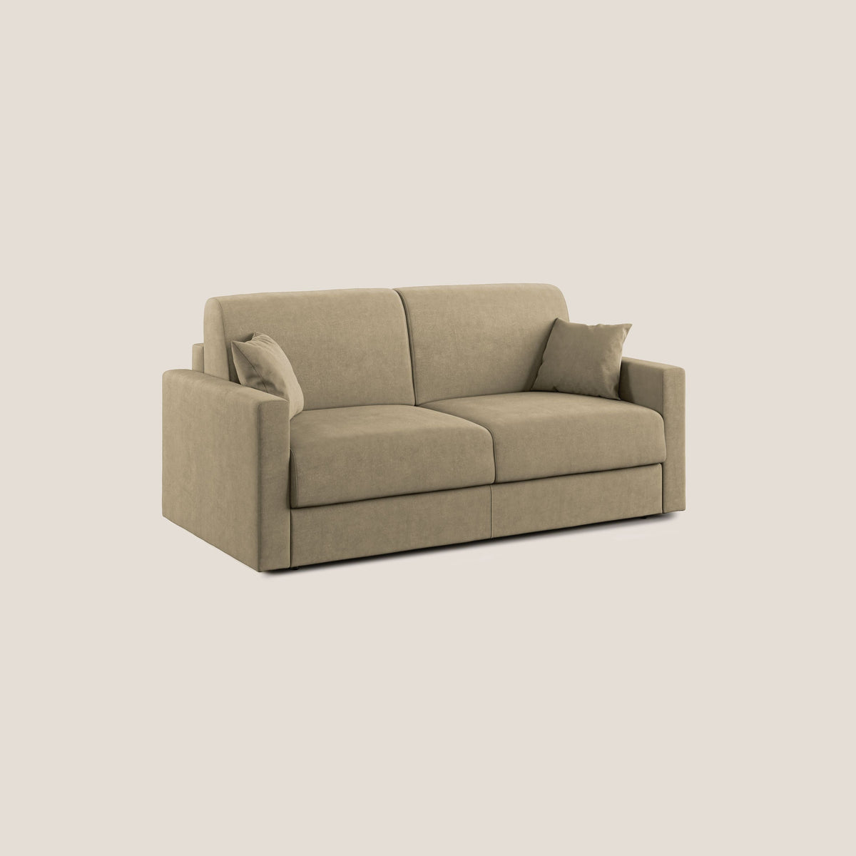 Chris Divano letto in microfibra smacchiabile T11 beige - divitt.sbs