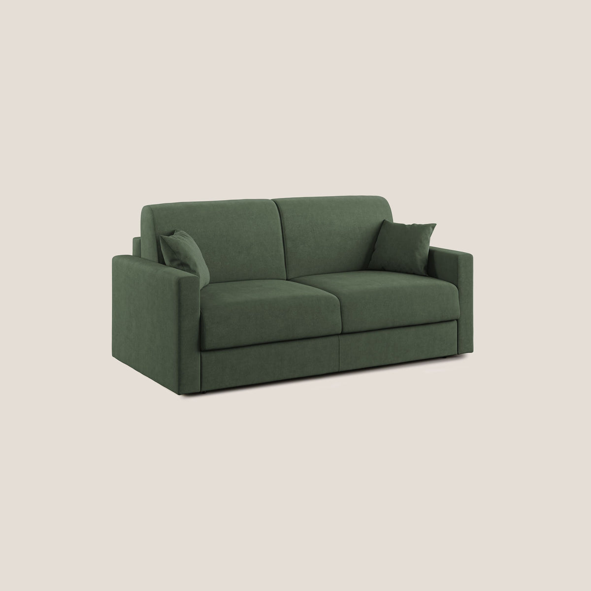 Chris Divano letto in microfibra smacchiabile T11 verde - divitt.sbs