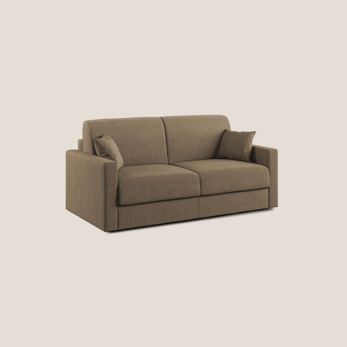 Chris Divano letto in microfibra smacchiabile T11 marrone - divitt.sbs