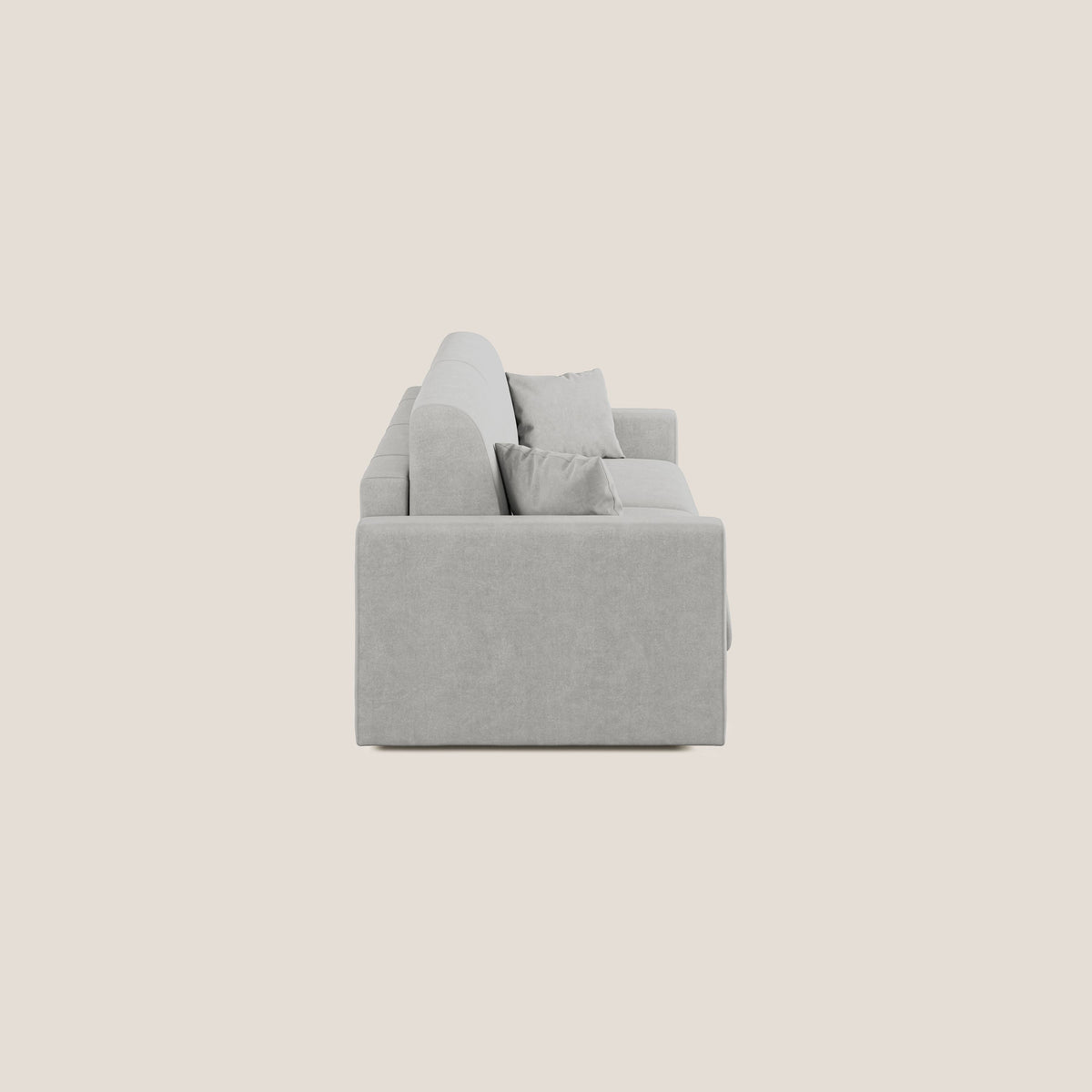 Chris Divano letto in microfibra smacchiabile T11 grigio chiaro - divitt.sbs