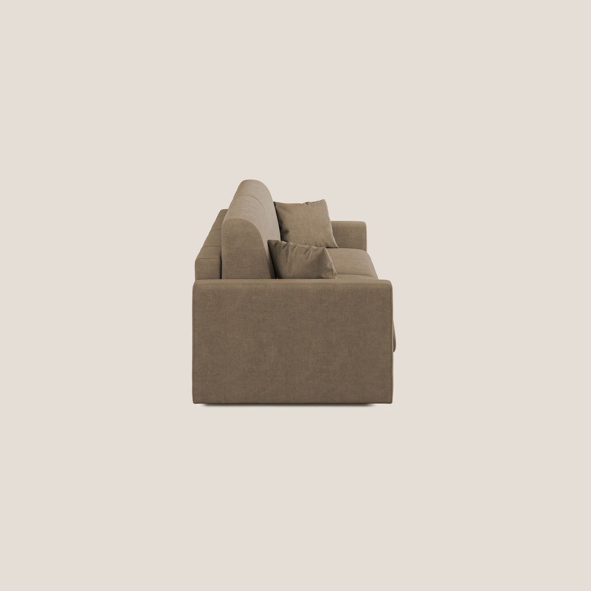 Chris Divano letto in microfibra smacchiabile T11 marrone - divitt.sbs